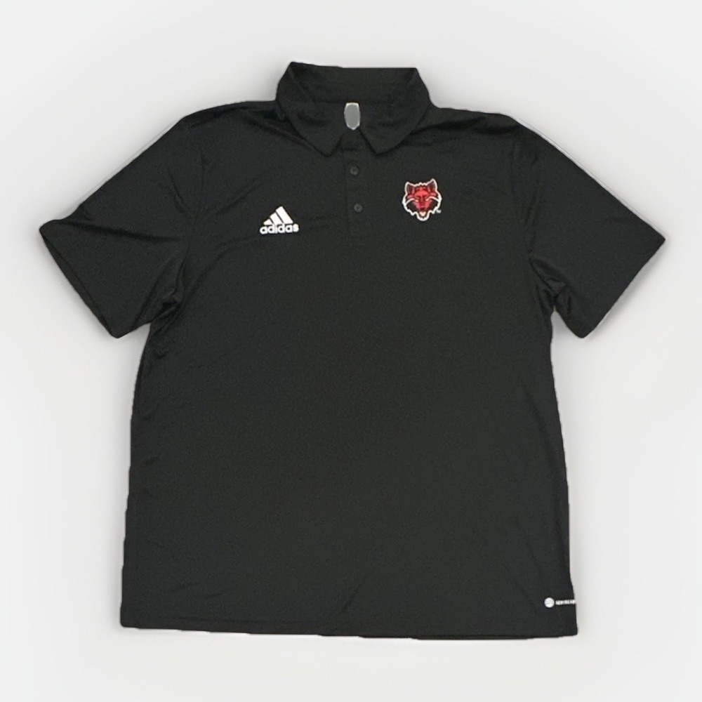 Arkansas State Red Wolves Adidas Entrada22 Polo Shirt, Black, XL, New
